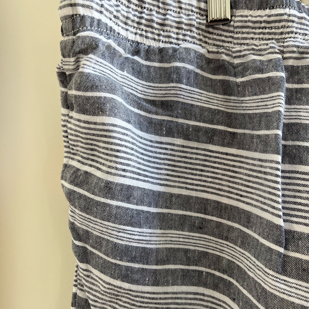 J. Jill Blue and White Striped Linen Shorts - Size XL - Picture 9 of 10
